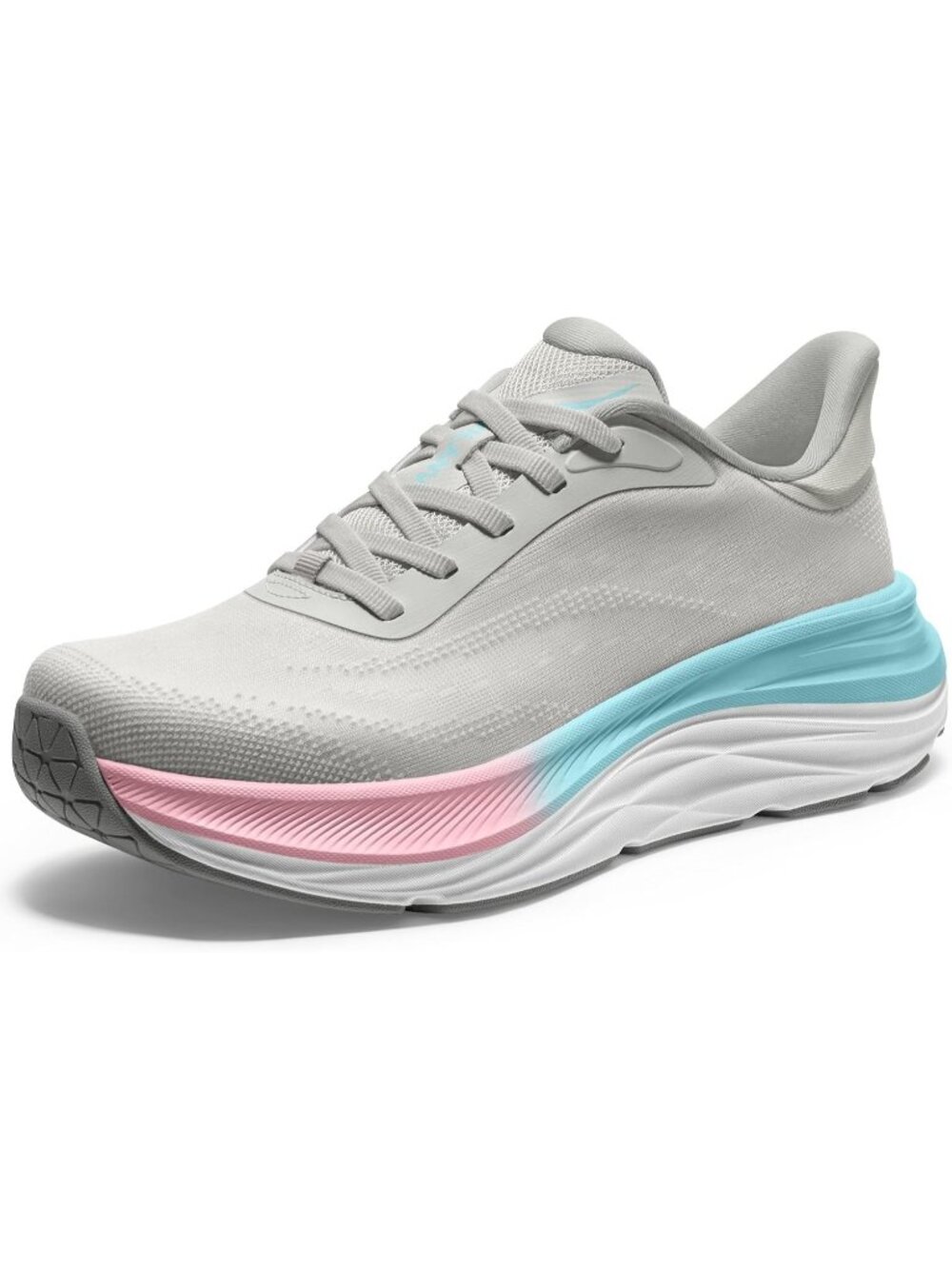 Women's Grey Shoes Cushion Running Tennis Sports Shoe Non-Slip Fashion Sneakers